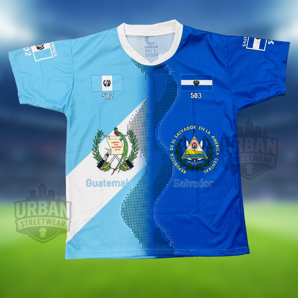 EL Salvador Guatemala Soccer Jersey, El Salvador, Guatemala, Unisex, Soccer Jersey