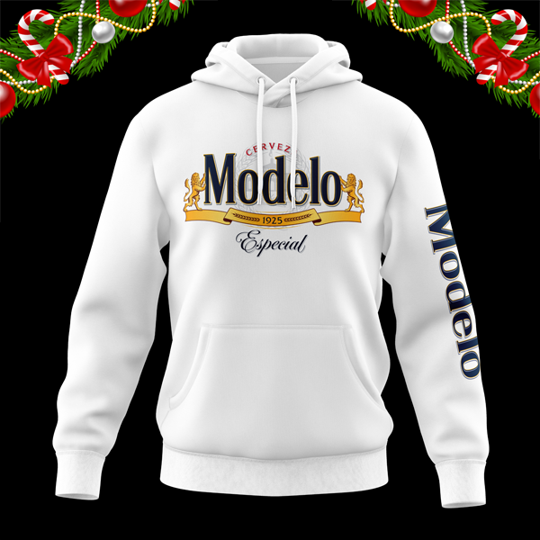 Modelo Unisex White Hoodie, Modelo, Unisex Hoodie