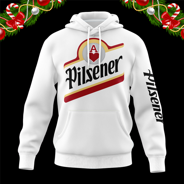 Pilsener Unisex White Hoodie, Pilsener EL Salvador, Unisex Hoodie