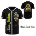 San Judas Baseball Black Jersey, San Judas, San Juditas, Unisex Jersey
