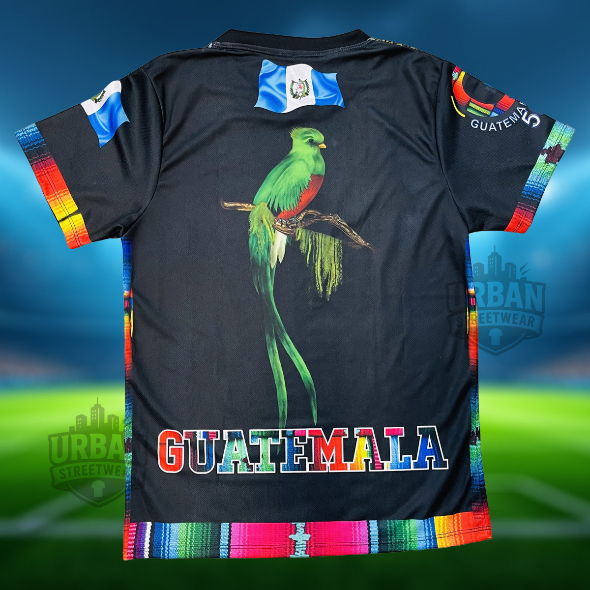 Guatemala Tikal Black Soccer Jersey, Tikal, Guatemala, Unisex, Soccer Jersey