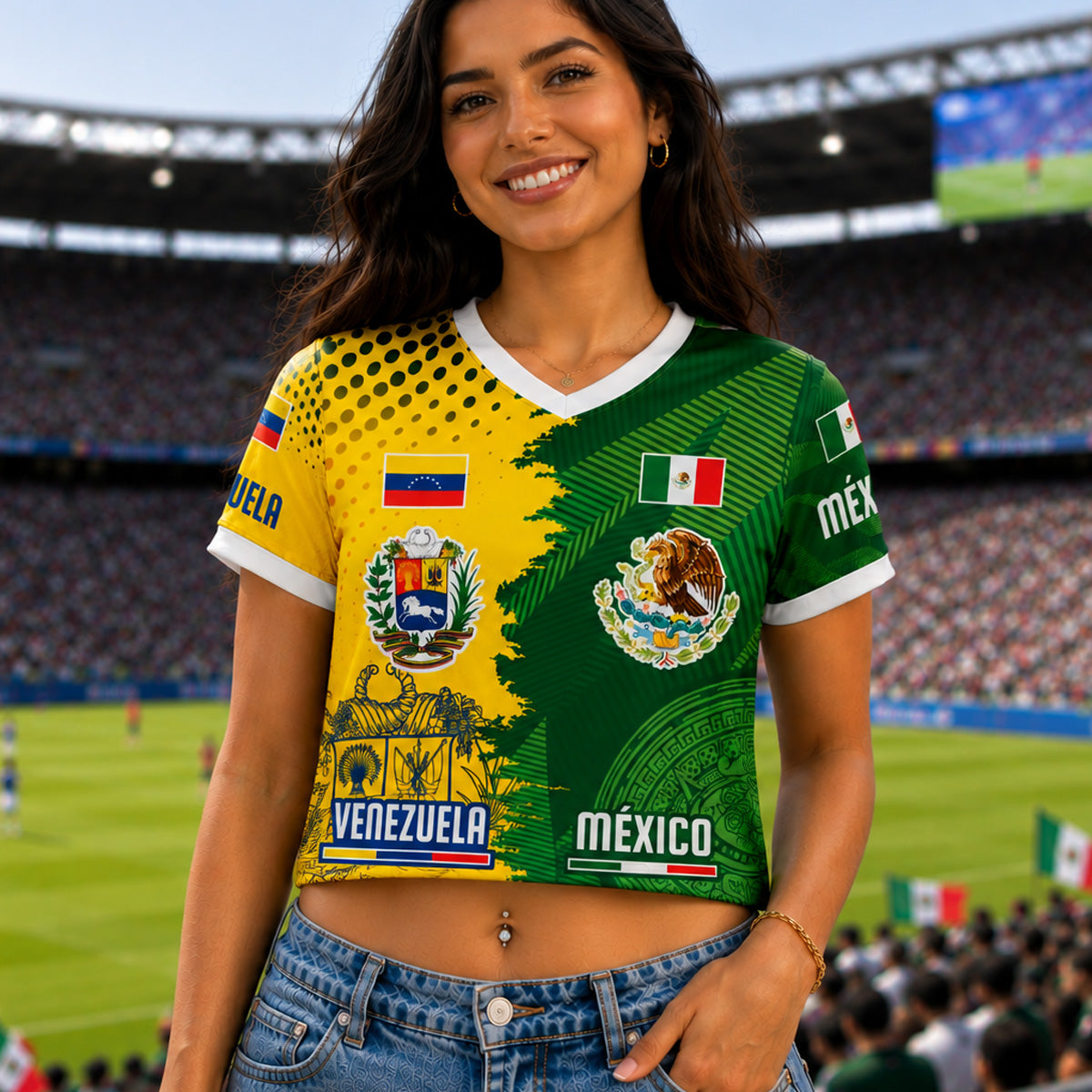 Mexico Venezuela Crop Top Jersey