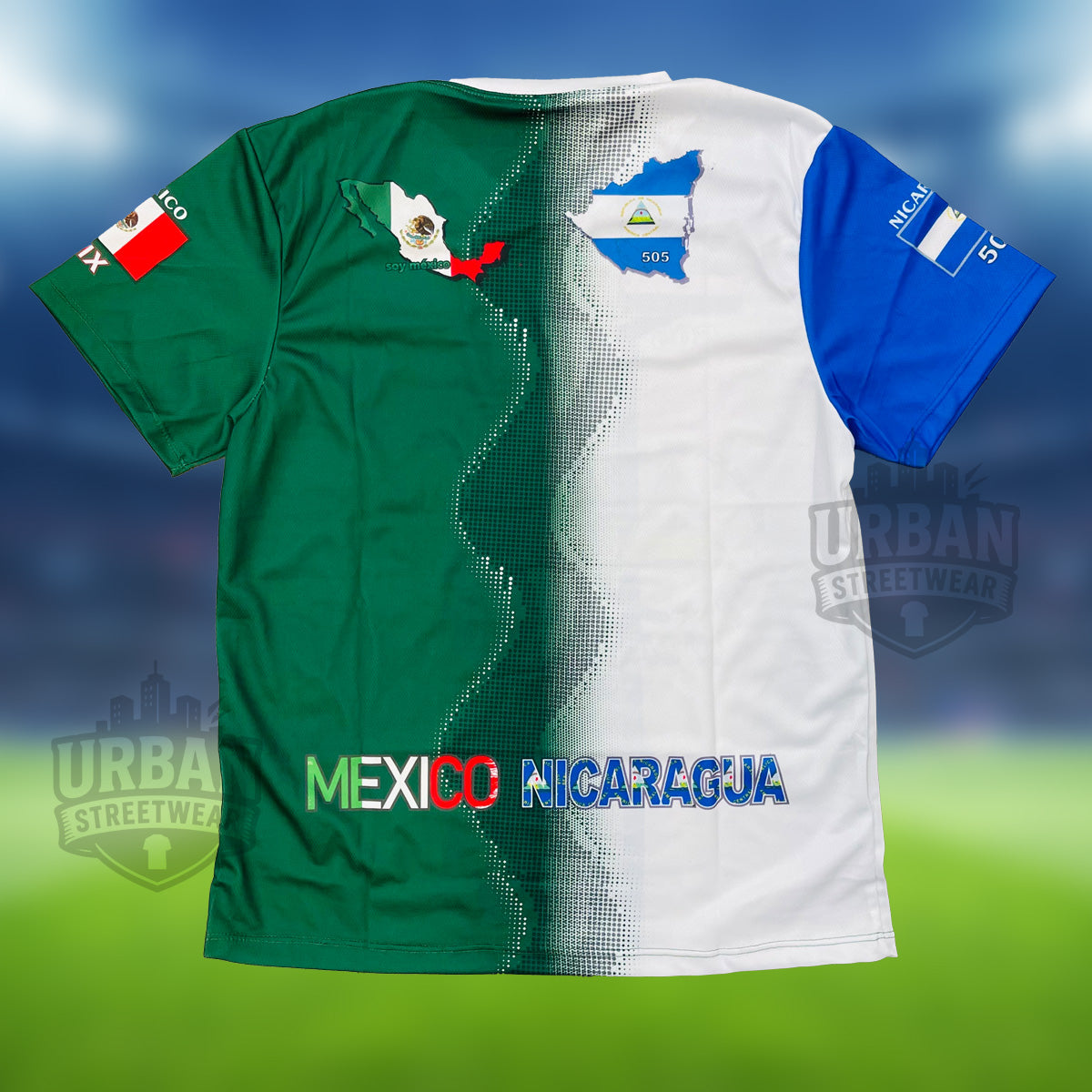 Mexico Nicaragua Soccer Jersey, Nicaragua, Mexico, Unisex, Soccer Jersey