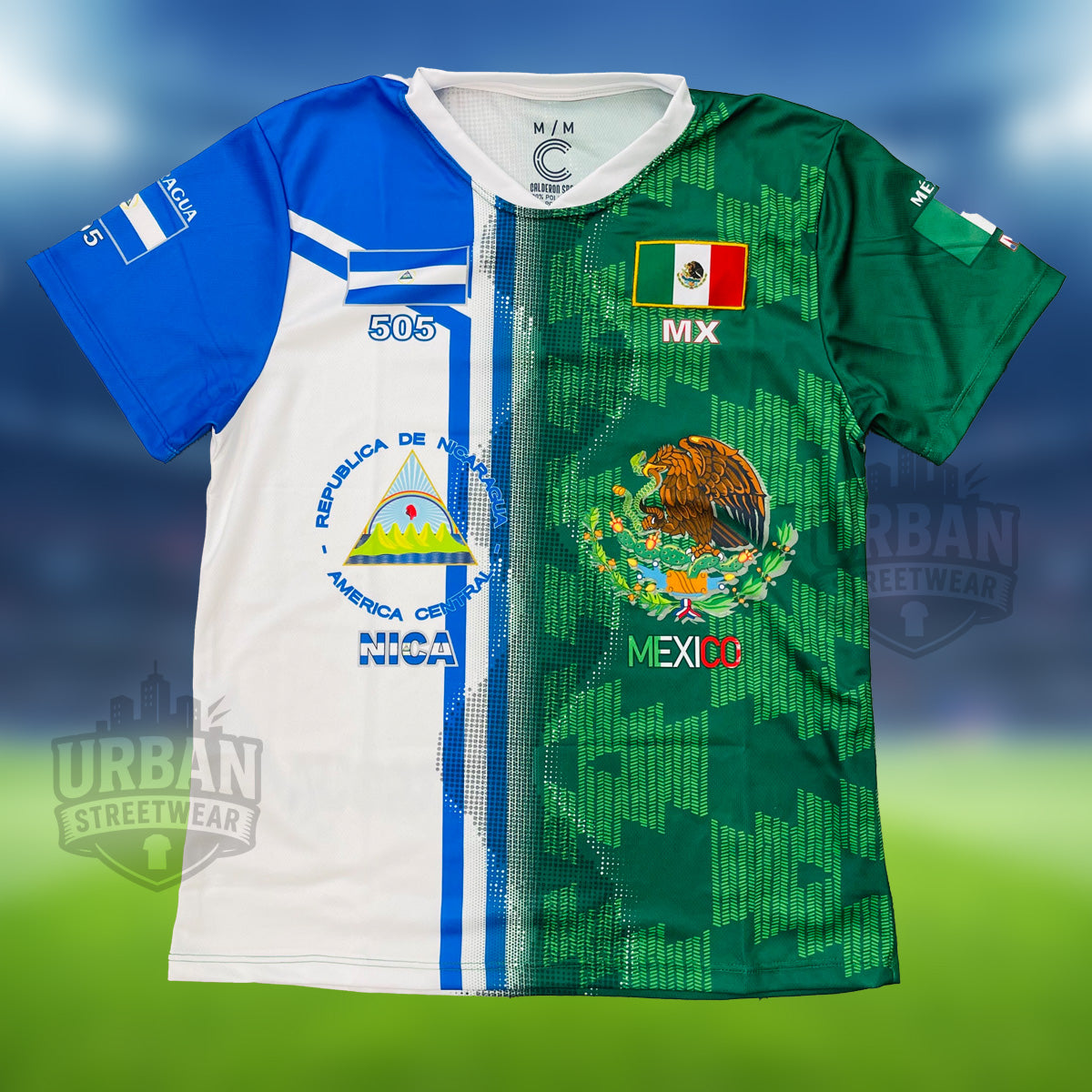 Mexico Nicaragua Soccer Jersey, Nicaragua, Mexico, Unisex, Soccer Jersey