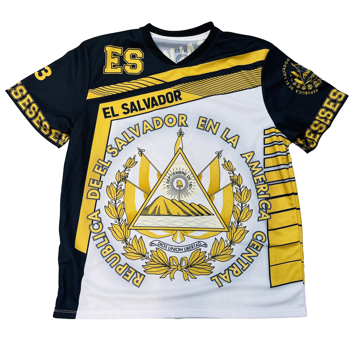 El Salvador Soccer Jersey, Salvadorean, El Salvador Jersey, Unisex, Soccer Jersey, Gold