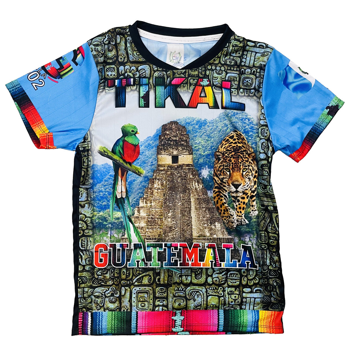 Guatemala Tikal Blue Soccer Jersey, Tikal, Guatemala, Unisex, Soccer Jersey